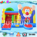 kids inflatable castle slide,used cheap clown hand up bouncy slide combo